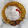 12 Mukhi Rudraksha and Citrine Bracelet for Solar Chakra to Release worries and self-doubt and enhance mental strength