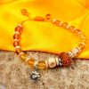 12 Mukhi Rudraksha and Citrine Bracelet for Solar Chakra to Evokes self-confidence and enhances mental strength