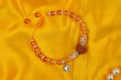 12 Mukhi Rudraksha and Citrine Bracelet for Solar Chakra to Evokes self-confidence and enhances mental strength