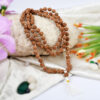 5 Mukhi Rudraksha Mala Necklace for enhances learning, knowledge, awareness and concentration-with knots