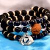 14 Mukhi Rudraksha and Blue Sapphire Bracelet for Third-eye Chakra to Develops a strong sense of will and discernment to aid the right decision making