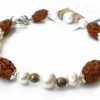 2 Mukhi Rudraksha Moon Bracelet to promotes unity, harmony and Releases fear and insecurity