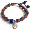 4 Mukhi Rudraksha and Lapis Lazuli Bracelet for Throat Chakra to Enhances self-confidence and self-worth to fearlessly communicate efficiently