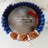 4 Mukhi Rudraksha and Lapis Lazuli Bracelet for Throat Chakra to Expands creativity and vocal power and increase wit