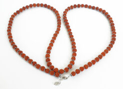 5 Mukhi Brahma Guru Mala with Silver Flowers to Improves health, vitality and immunity