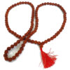 5 Mukhi Rudraksha Mala Necklace for enhances learning, knowledge, awareness and concentration-without knots