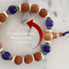 5 Mukhi Rudraksha and Amethyst Bracelet for Crown Chakra to Enhances self-awareness and intellect to attain complete self-knowledge