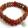 6 Mukhi Rudraksha and Jasper Bracelet for Root Chakra to Connects with inner ability to face challenges and improves wit and focus