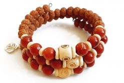 6 Mukhi Rudraksha and Jasper Bracelet for Root Chakra to Encourages fearlessness, perfectionism, spontaneity to act quickly