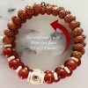 6 Mukhi Rudraksha and Jasper Bracelet for Root Chakra to Encourages fearlessness, perfectionism, spontaneity to act quickly