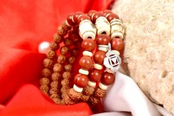 6 Mukhi Rudraksha and Jasper Bracelet for Root Chakra to Encourages fearlessness, perfectionism, spontaneity to act quickly