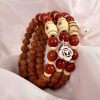 6 Mukhi Rudraksha and Jasper Bracelet for Root Chakra to Encourages fearlessness, perfectionism, spontaneity to act quickly