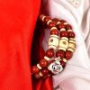 6 Mukhi Rudraksha and Jasper Bracelet for Root Chakra to Encourages fearlessness, perfectionism, spontaneity to act quickly