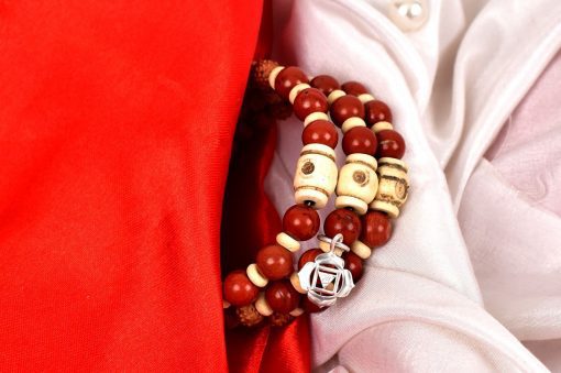 6 Mukhi Rudraksha and Jasper Bracelet for Root Chakra to Encourages fearlessness, perfectionism, spontaneity to act quickly