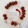 7 Mukhi Rudraksha and Rose Quartz Bracelet helps stimulate and balance the Hrit Padma Chakra