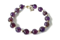 Amethyst Round Bracelet - To enhance intuition, inspire creativity and encourage peace and stability