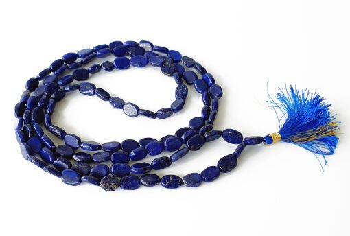 Lapis Lazuli Oval Necklace Mala - To bring truthfulness, openness, inner power and intuition