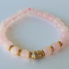 Rose Quartz with Buddha Bracelet - For open the heart and connect to the energy of love