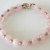 Round Rose Quartz Bracelet to open the heart and connect to the energy of love