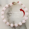 Round Rose Quartz Bracelet to open the heart and connect to the energy of love