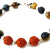 Rudraksha and Black Cats Eye Bracelet to help remove fear, sorrow and obstacles from life