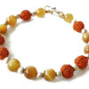 Rudraksha and Brown Cats Eye Bracelet to enhance focus and remove obstacles from life