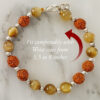 Rudraksha and Brown Cats Eye Bracelet to enhance focus and remove obstacles from life