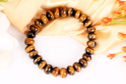 Tiger Eye Bracelet - Elliptical Beads - To enhances good luck and brings prosperity