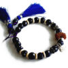 14 Mukhi Rudraksha and Blue Sapphire Bracelet - For accelerates awareness