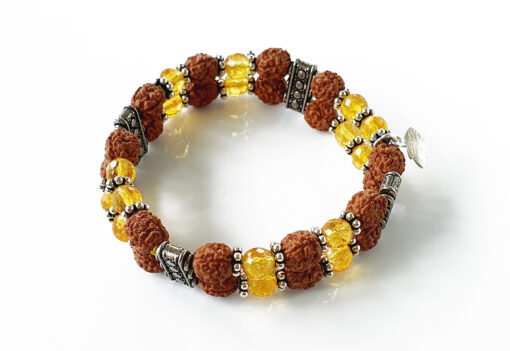 4 Mukhi Brahma Double Bracelet - Citrine To enhances communication skills