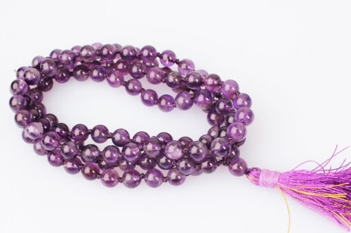 Amethyst Beads Mala - To enhance intuition, inspire creativity and encourage peace