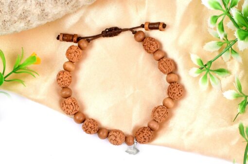 5 Mukhi Guru Bracelet - Sandalwood To enhances learning and knowledge