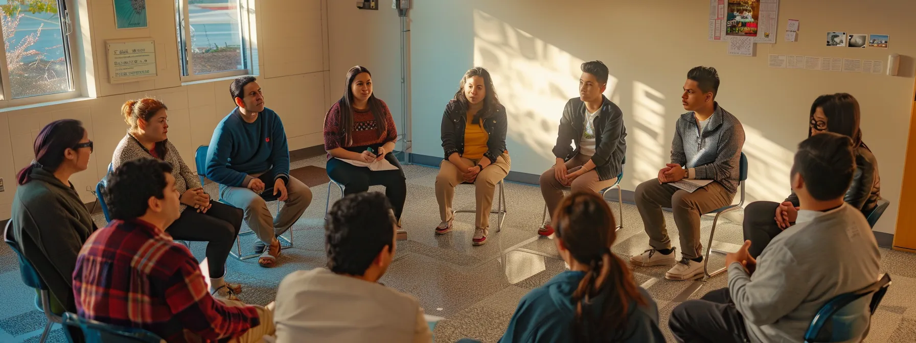 a group of people sitting in a circle, engaged in deep discussion and listening intently to a facilitator explaining the steps to become a certified psych-k facilitator.