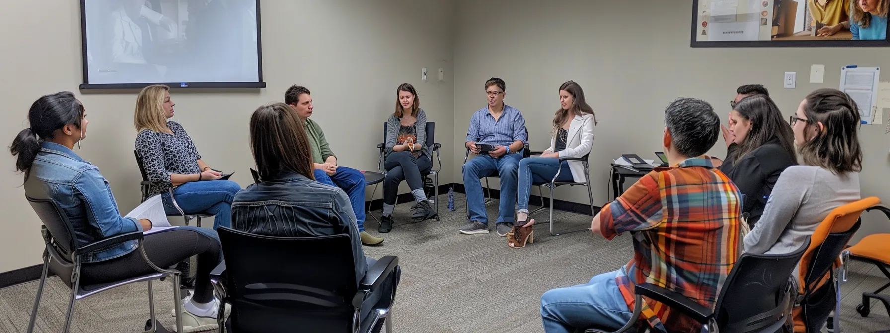 a group of individuals engaging in deep discussions and practicing advanced facilitation techniques in the psych-k® master facilitation workshop.