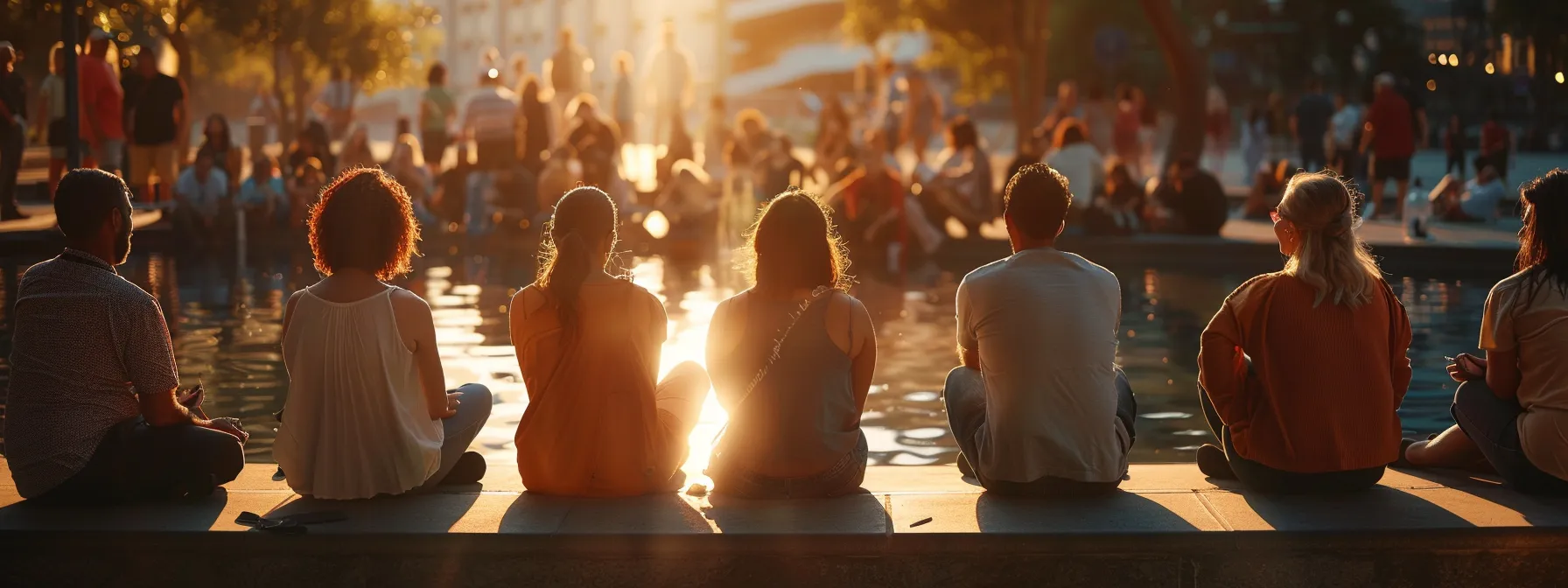 a group of people engaging in deep reflection and introspection together.