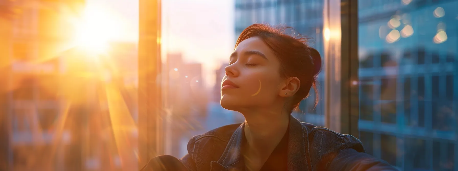 a person sitting in a peaceful environment, eyes closed, visualizing success and unlocking their true potential through nlp techniques.