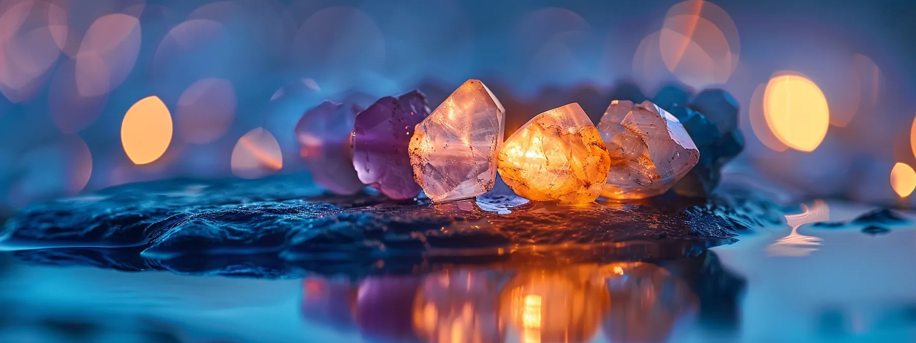 gemstone bracelets being bathed in moonlight to cleanse and charge their healing energies.