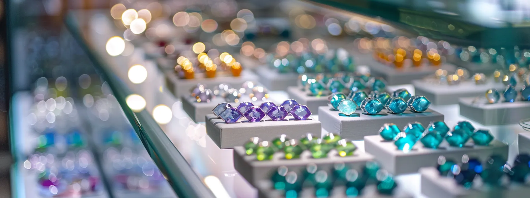 a jeweler showcasing a collection of ethically sourced gemstone jewelry.