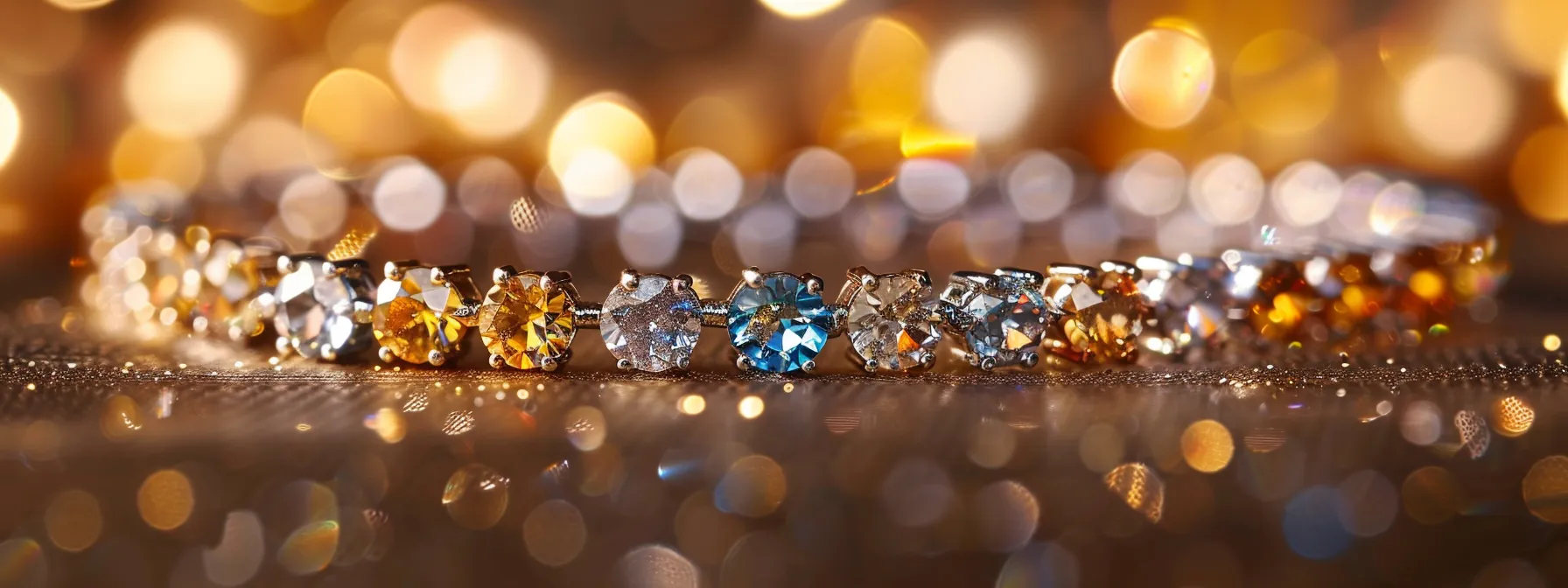 a sparkling birthstone bracelet featuring gold, silver, and platinum accents.