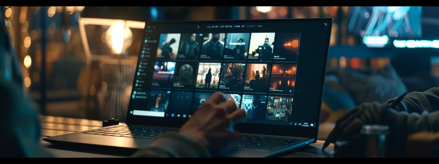 a person selecting different session formats on a laptop screen.