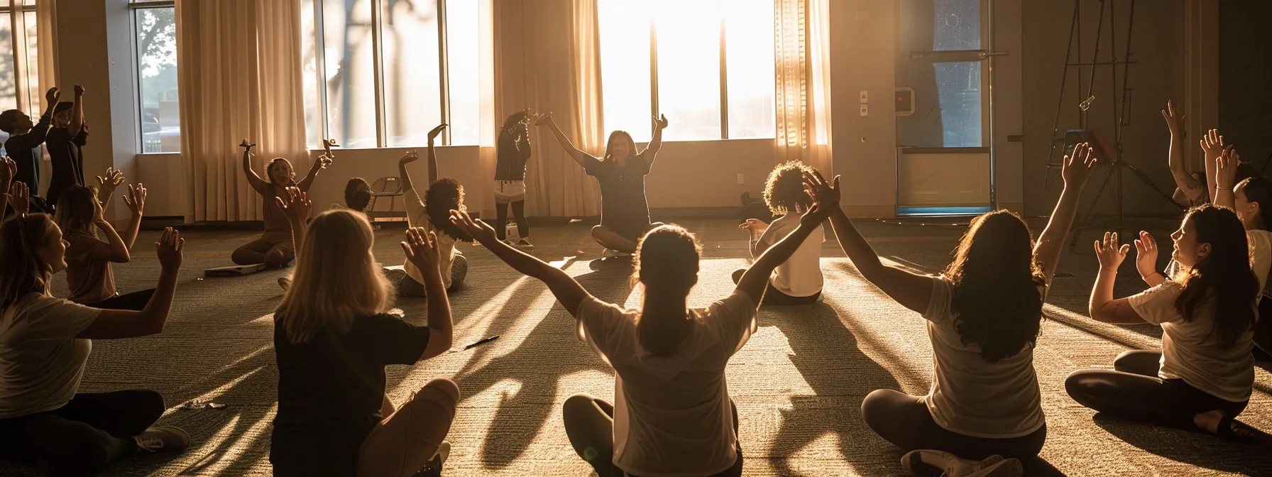 participants engaging in a group exercise to break free from ingrained patterns and align their soul with their aspirations at a psych-k workshop for beginners.