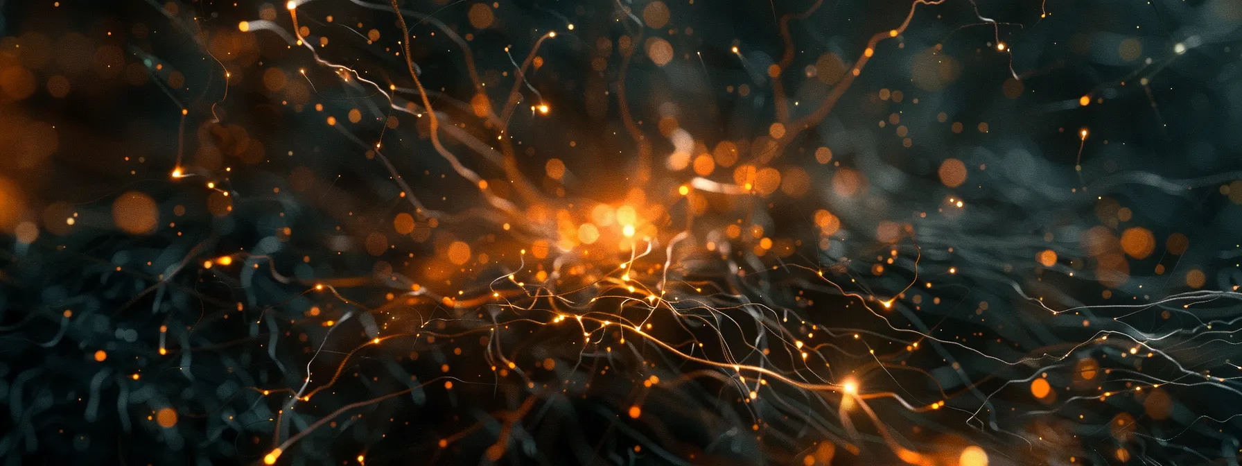 a close-up shot of neural pathways lighting up in the brain, illustrating the process of habit formation and neuroplasticity.