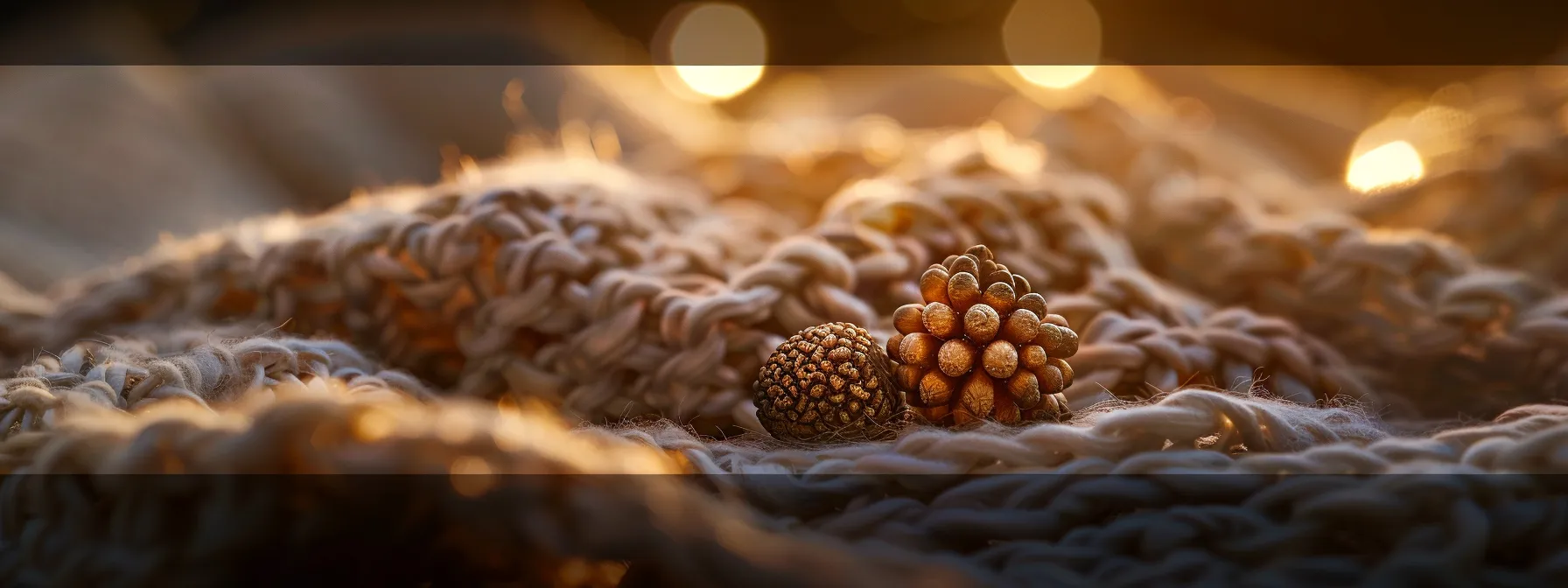 a close-up of a single, authentic one mukhi rudraksha bead resting on a bed of sacred materials, illuminated by a soft, divine light.