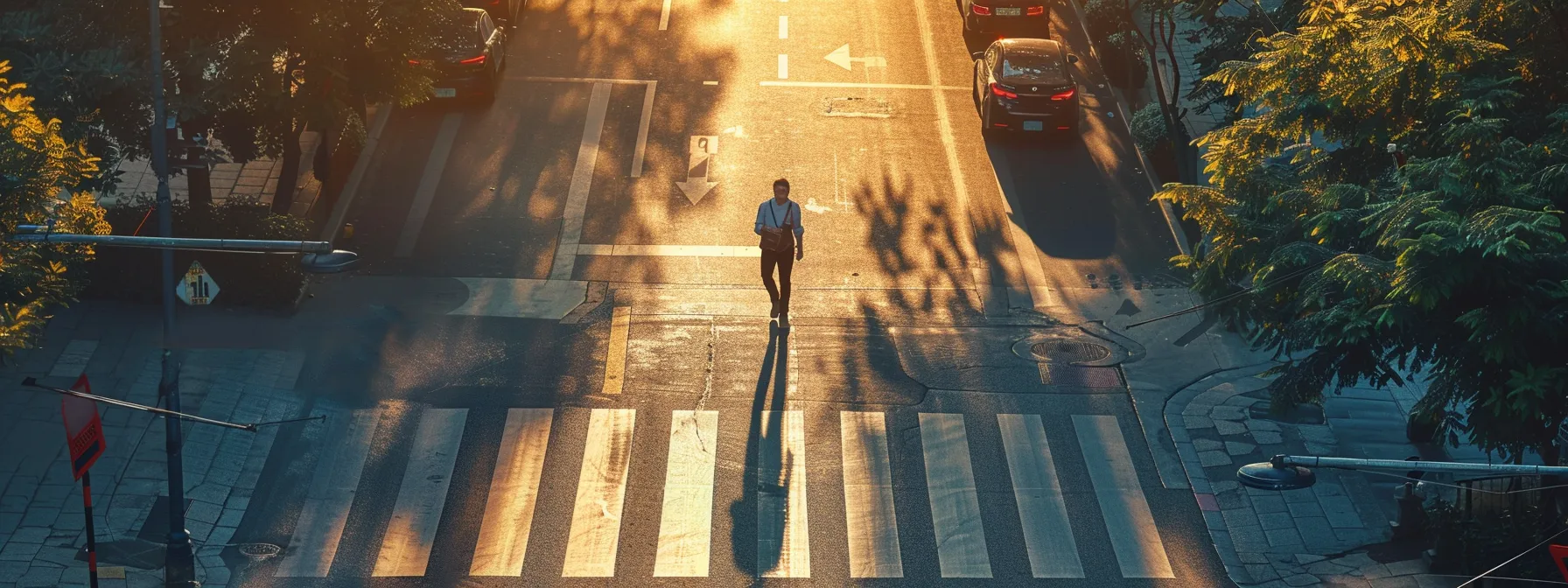 a confident leader standing at a crossroads, symbolizing the impact of decision making on leadership success.