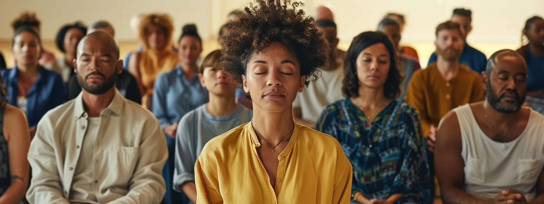 a diverse group of individuals, including students, employees, patients, and community members, engaging in the heartmath coherence technique in various settings, showcasing the transformative power and positive impact on emotional balance and resilience.