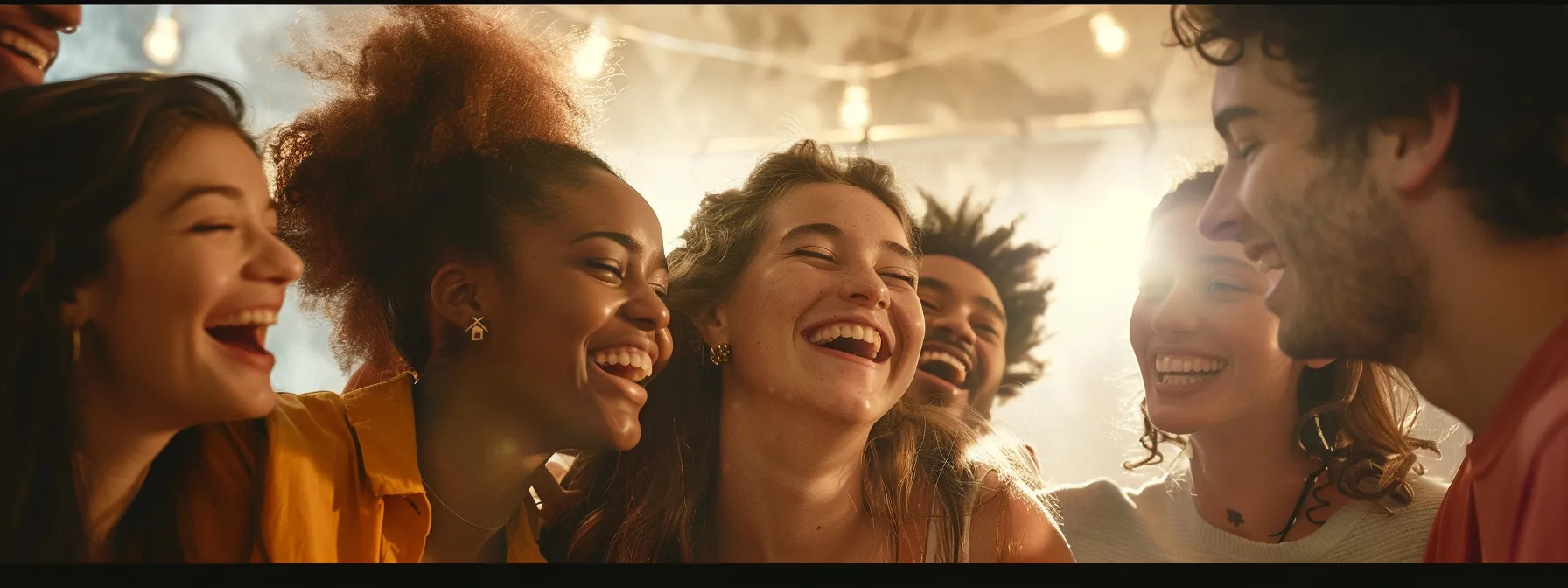 a group of diverse individuals smiling and celebrating their successes together, reflecting the transformative power of heartmath techniques.