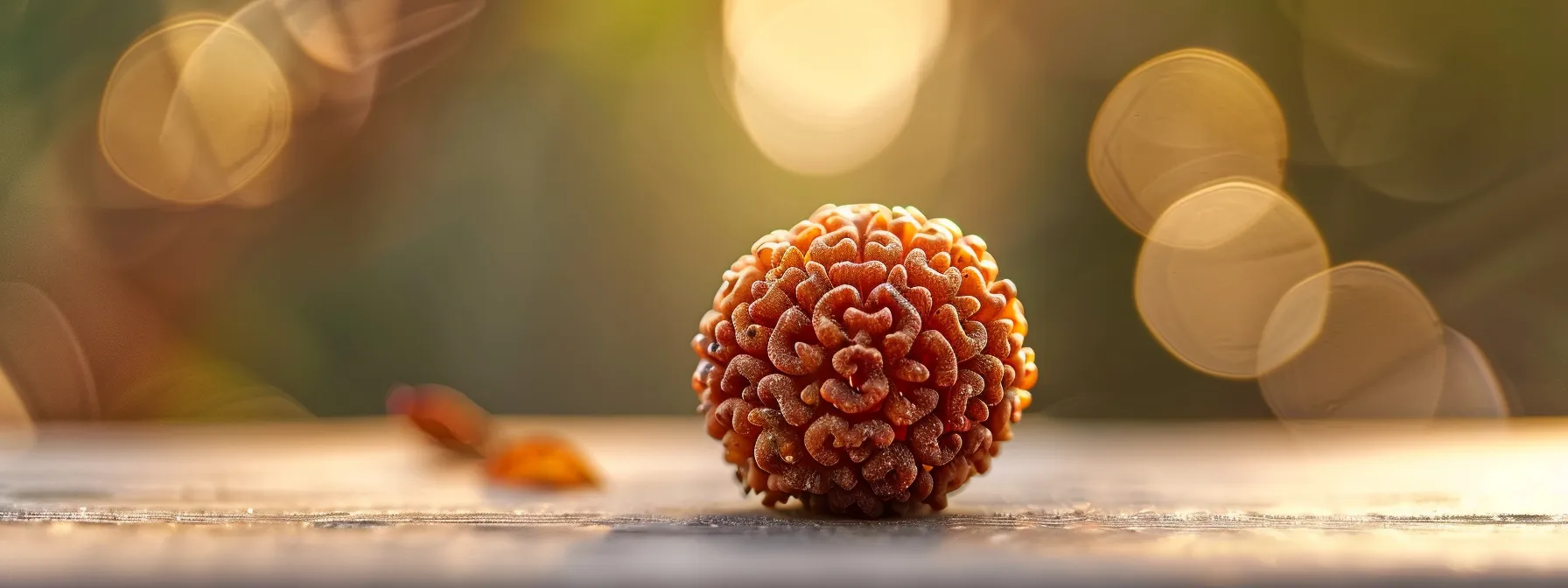 a mesmerizing close-up shot of a one mukhi rudraksha bead, showcasing its intricate details and spiritual significance for holistic healing practices.