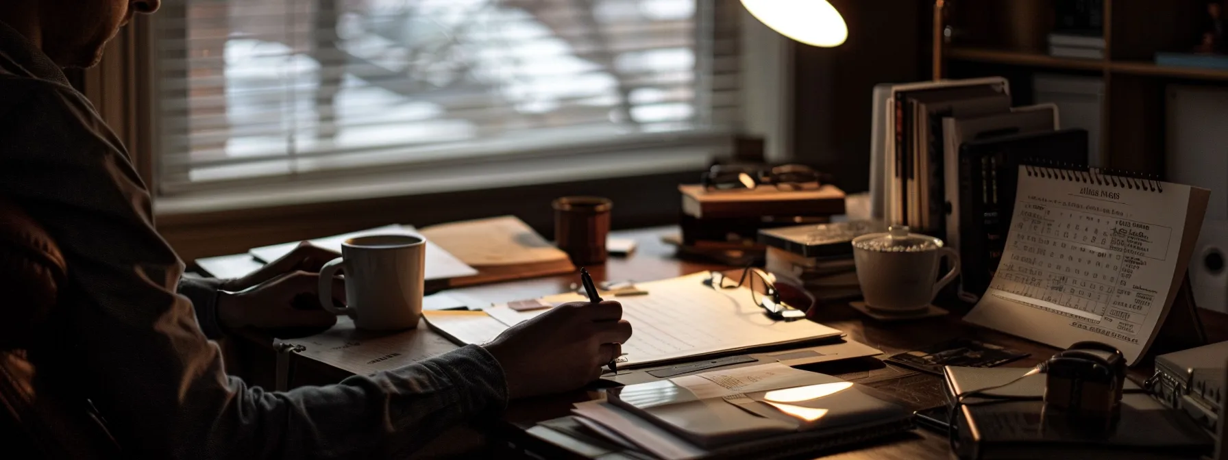 a person sitting at a tidy desk with a clear to-do list and a cup of coffee, ready to start their productive morning routine.