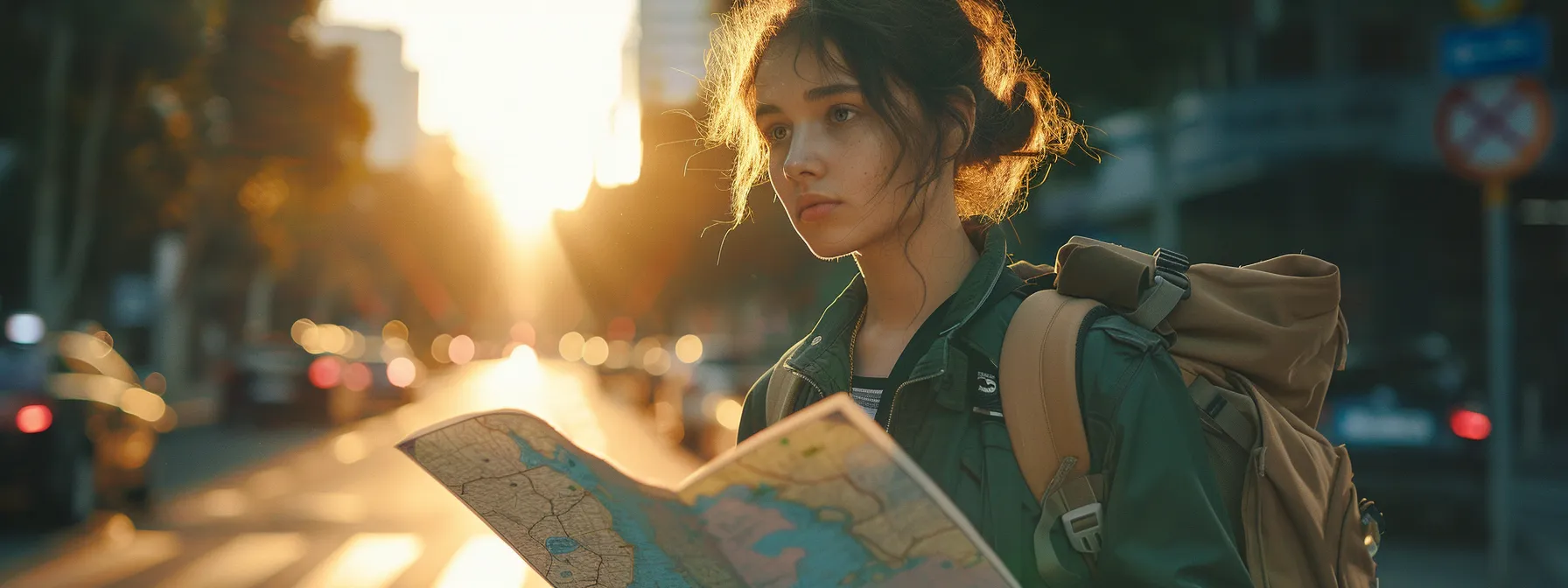 a person standing at a crossroad, holding a map with a determined expression, ready to embark on a new journey towards lasting change and embracing a new paradigm.