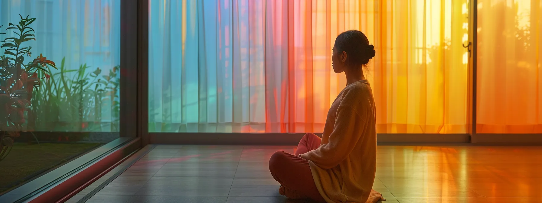 a serene image of a person practicing heartmath techniques, surrounded by calming colors and soft lighting, showcasing the power of emotional resilience and trauma recovery.